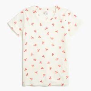 J Crew lobster print collector tee small NWT